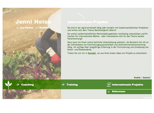 Webseite für Jenni Heise